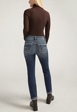 Silver Jeans Co.&reg; Mid Rise Luxe Stretch Thick Stitch Boyfriend Slim Leg Jean, C258, small