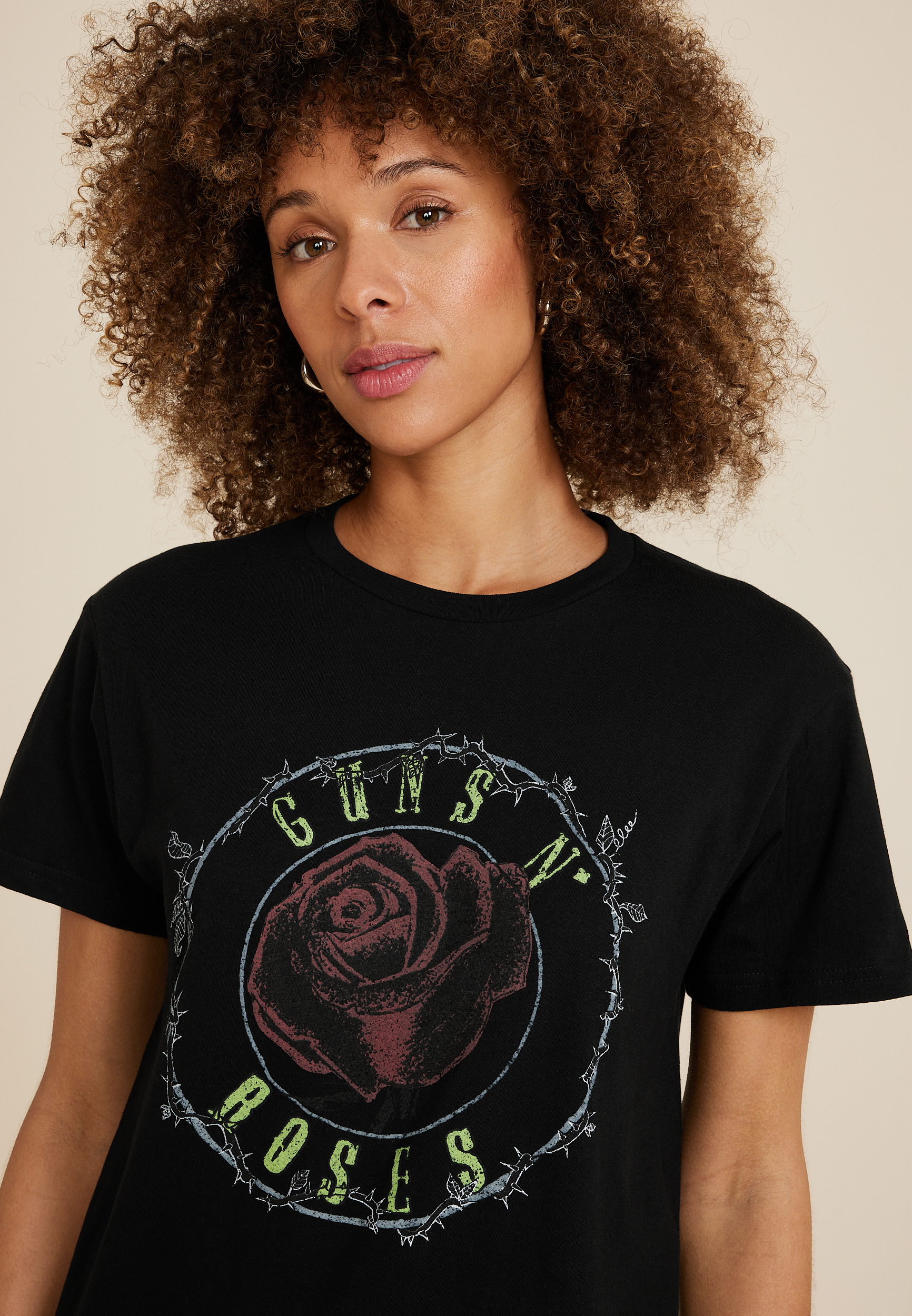 Guns N Roses Vintage Oversized Fit Graphic Tee, C106, large