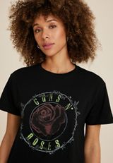 Guns N Roses Vintage Oversized Fit Graphic Tee, C106, small