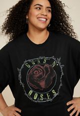 Plus Size Guns N Roses Vintage Graphic Tee, C106, small