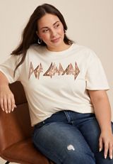 Plus Size Def Leppard Relaxed Fit Graphic Tee, C9184, small