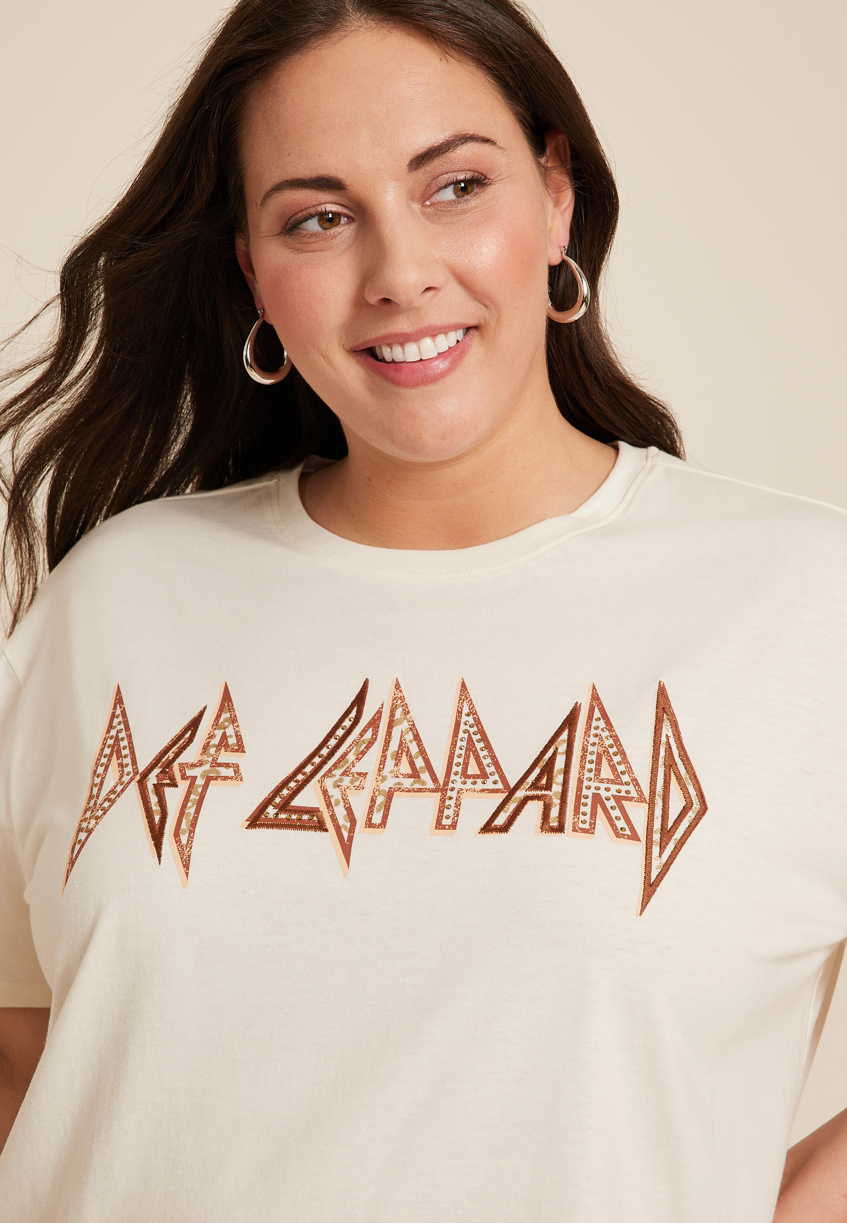 Plus Size Def Leppard Relaxed Fit Graphic Tee, C9184, large
