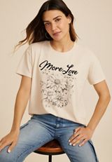 More Love Relaxed Fit Graphic Tee, C5560, small