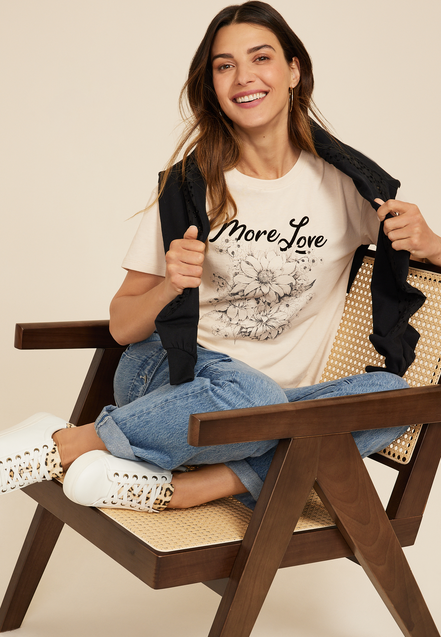 More Love Relaxed Fit Graphic Tee, C5560, large