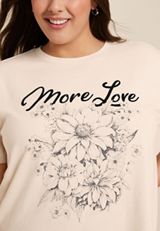 Plus Size More Love Relaxed Fit Graphic Tee, C5560, small