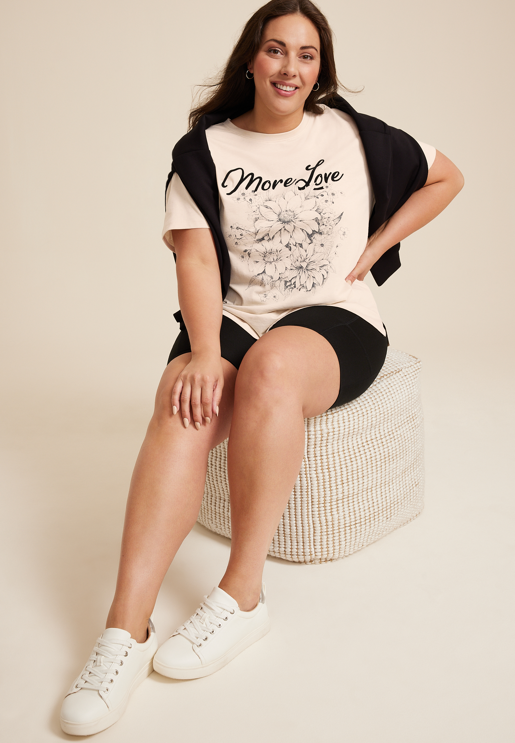 Plus Size More Love Relaxed Fit Graphic Tee, C5560, large