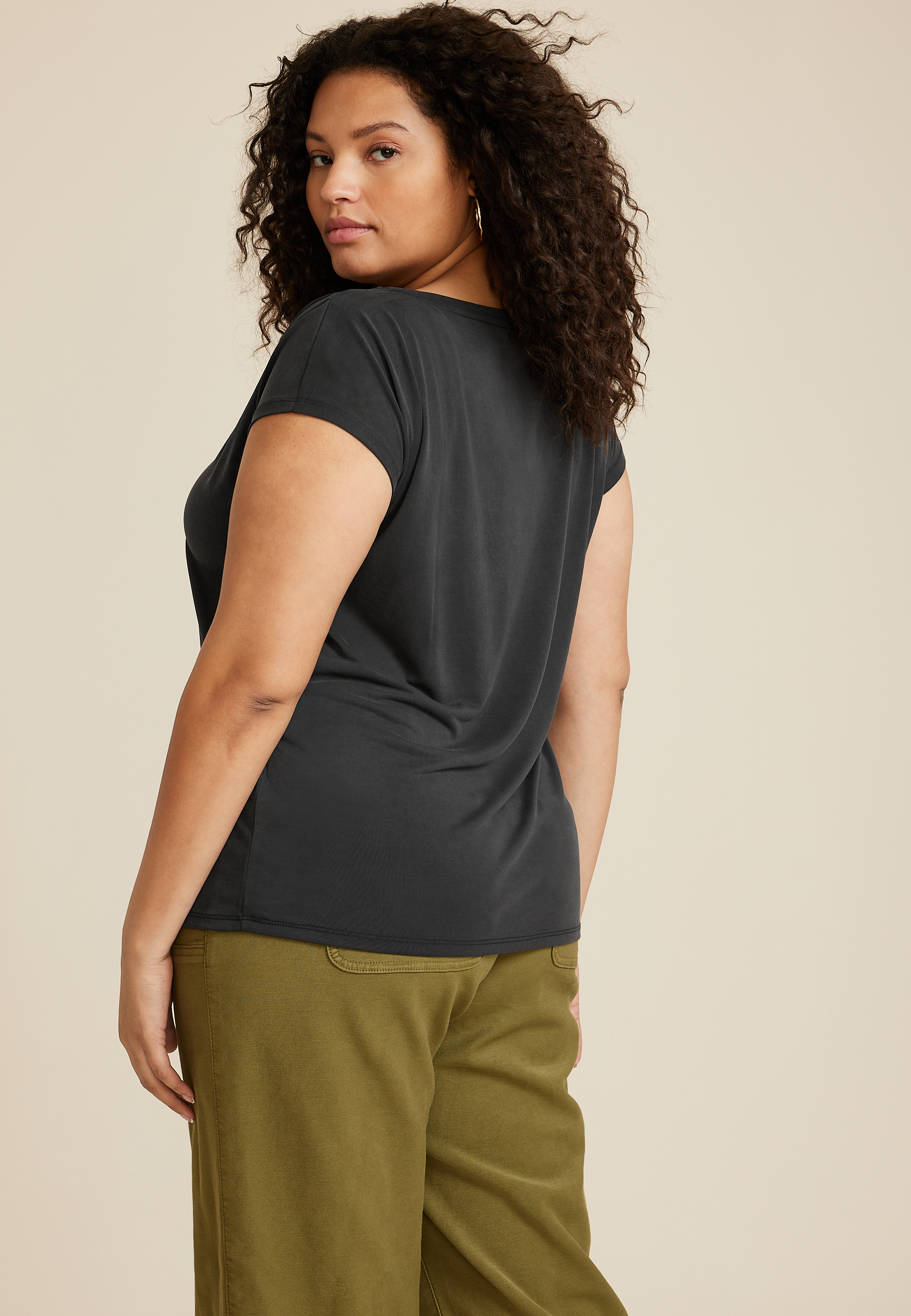 Plus 24/7 Pleated Fairhaven Sandwash Tee