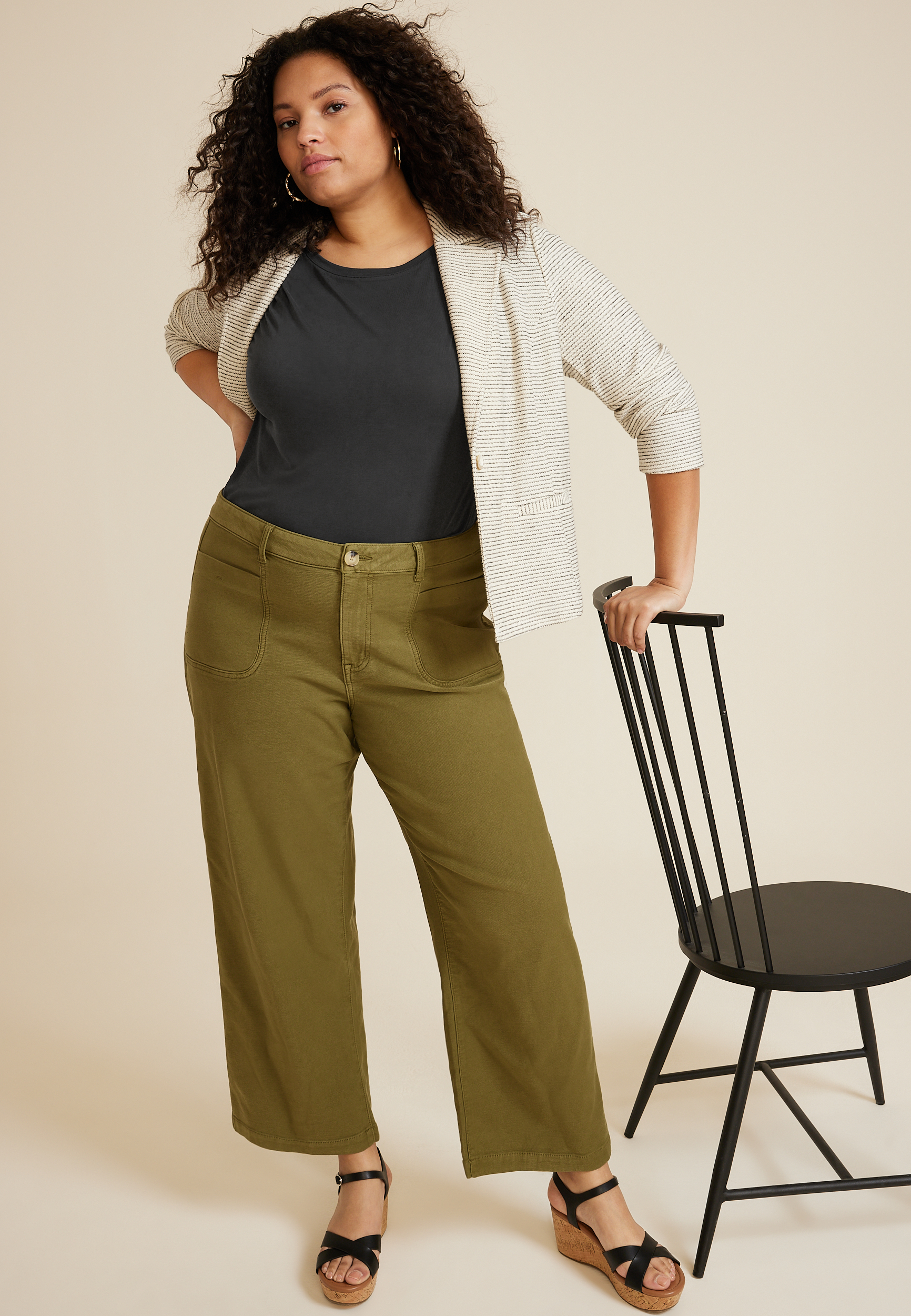 Plus 24/7 Pleated Fairhaven Sandwash Tee