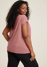 Plus Size 24/7 Pleated Fairhaven Sandwash Tee, C4291, small