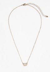 Iridescent Faux Druzy Necklace, C605, small