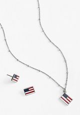Americana 2 piece Necklace And Earring Set, C431, small