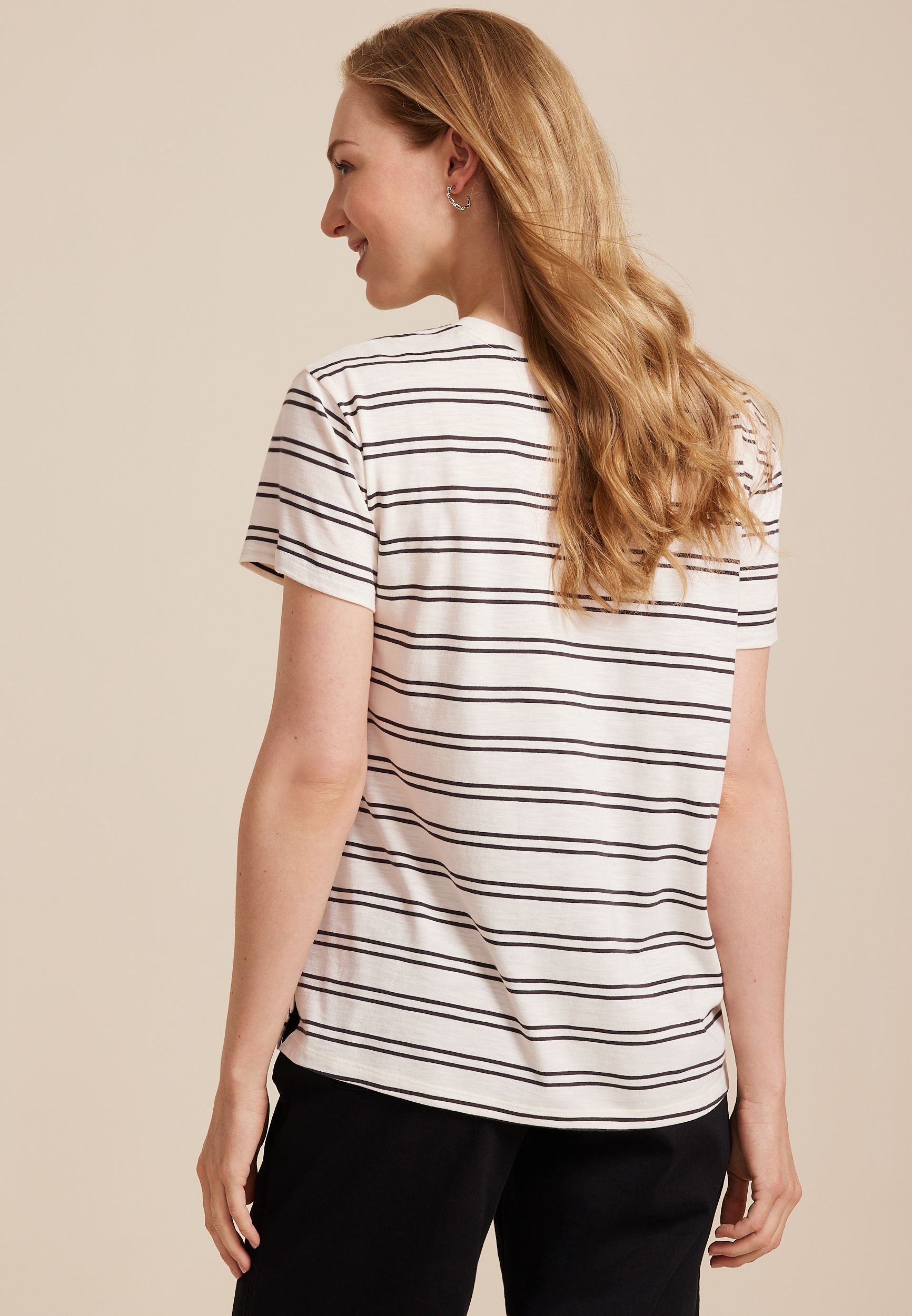 24/7 Dawson Striped Crew Neck Tee, C3986, large