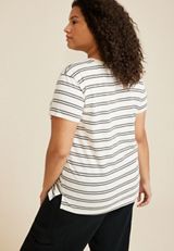 Plus Size 24/7 Dawson Striped Crew Neck Tee, C3986, small