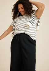 Plus Size 24/7 Dawson Striped Crew Neck Tee, C3986, small