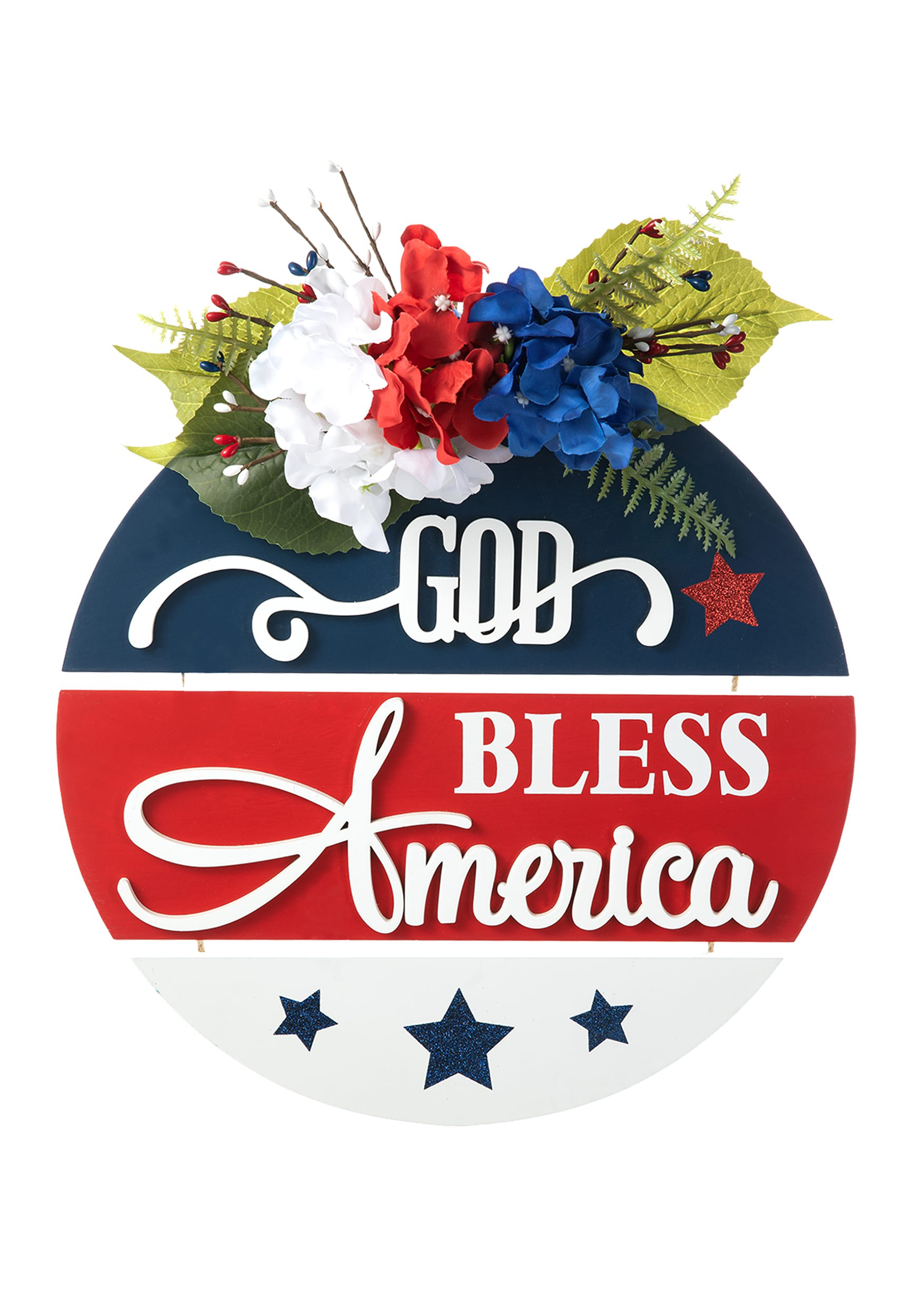 Glitzhome Patriotic And Americana Circle Sign Decor | maurices