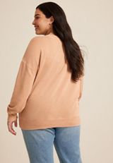 Plus Size Daisy Relaxed Fit Sweatshirt, C9780, small