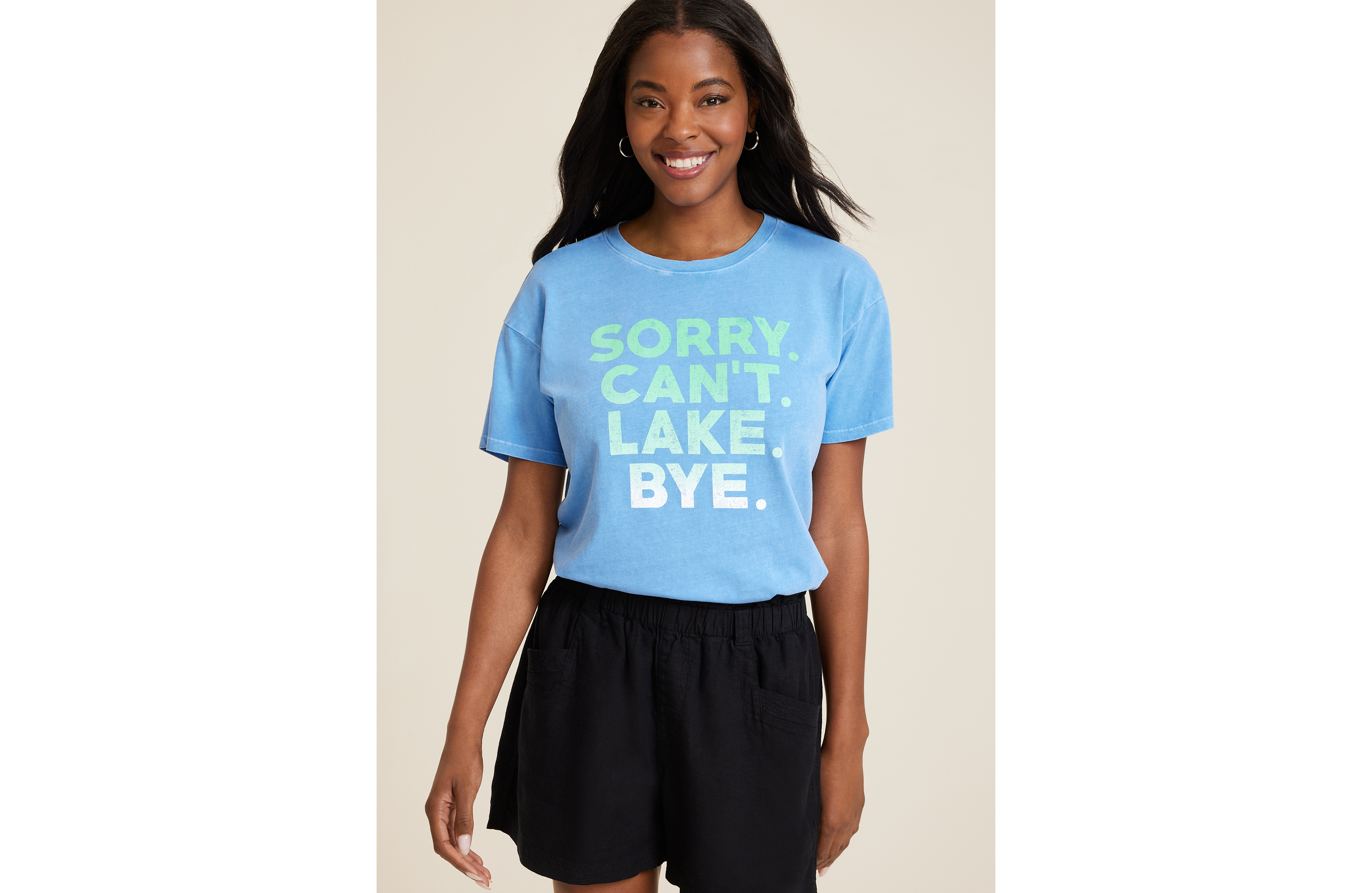 Sorry Cant Lake Bye Relaxed Fit Graphic Tee