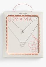Silver 2 Piece Mama Necklace Box Set, SILVER, small