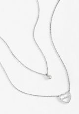 Silver 2 Piece Mama Necklace Box Set, SILVER, small