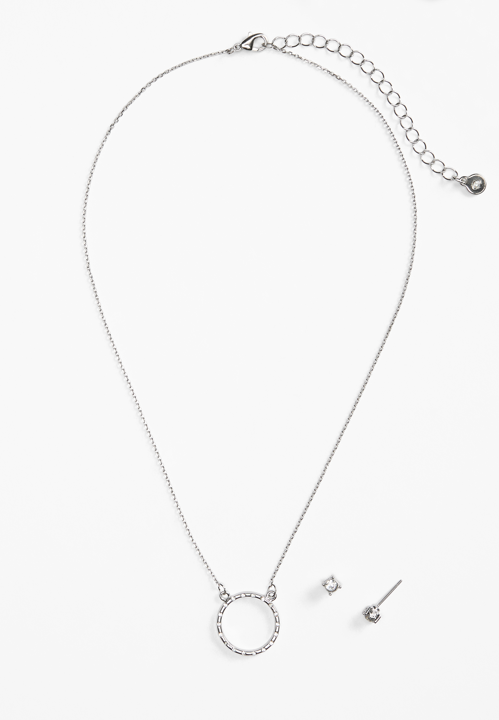 2 Piece Sparkle Necklace And Earring Box Set, C431, large