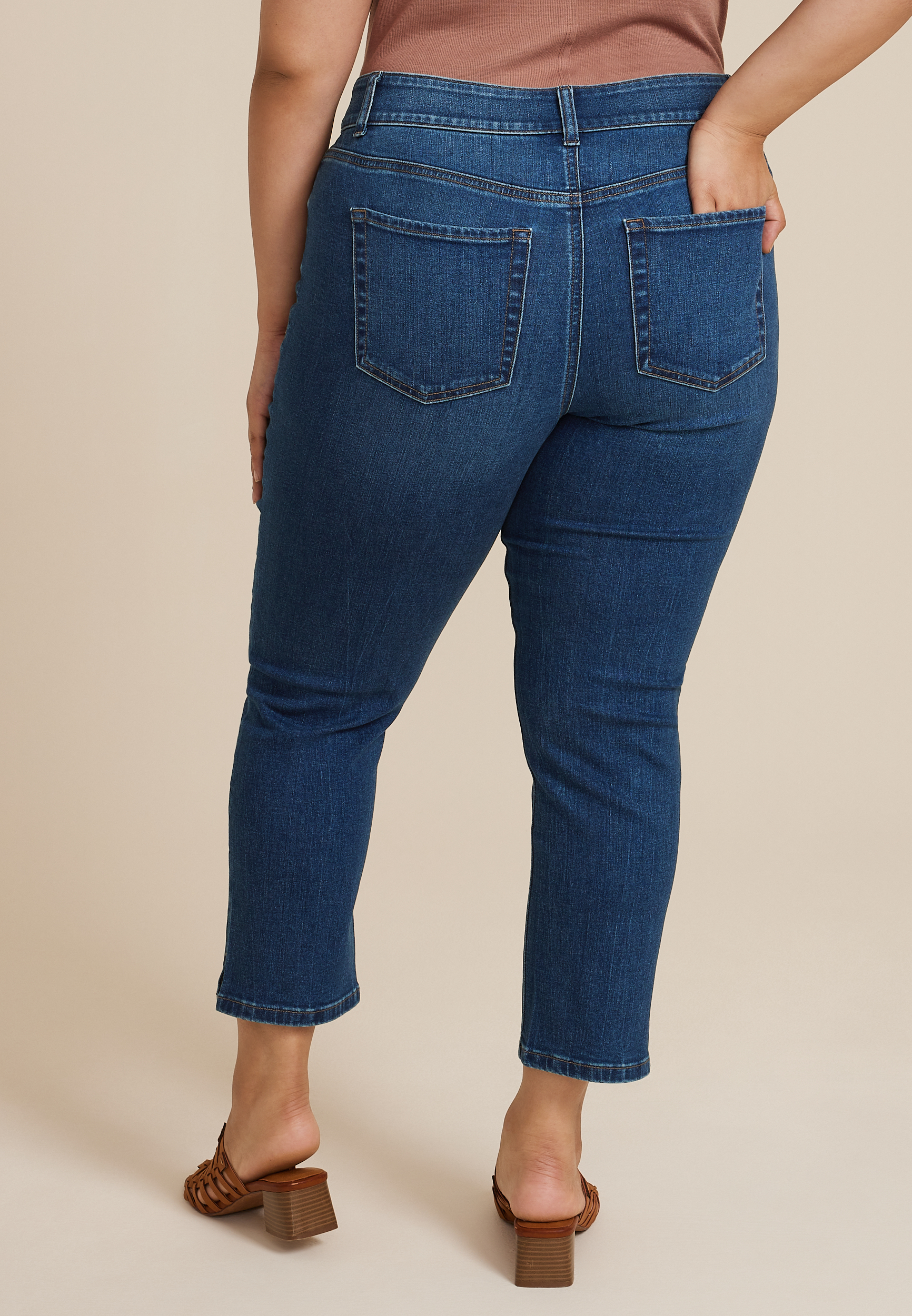 Plus Size m jeans by maurices&trade; Curvy High Rise Slim Straight Ankle Jean, C258, large