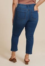 Plus Size m jeans by maurices&trade; Curvy High Rise Slim Straight Ankle Jean, C258, small
