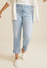 Plus Size m jeans by maurices&trade; Light Mid Rise Slim Straight Ankle Jean, C2806, small