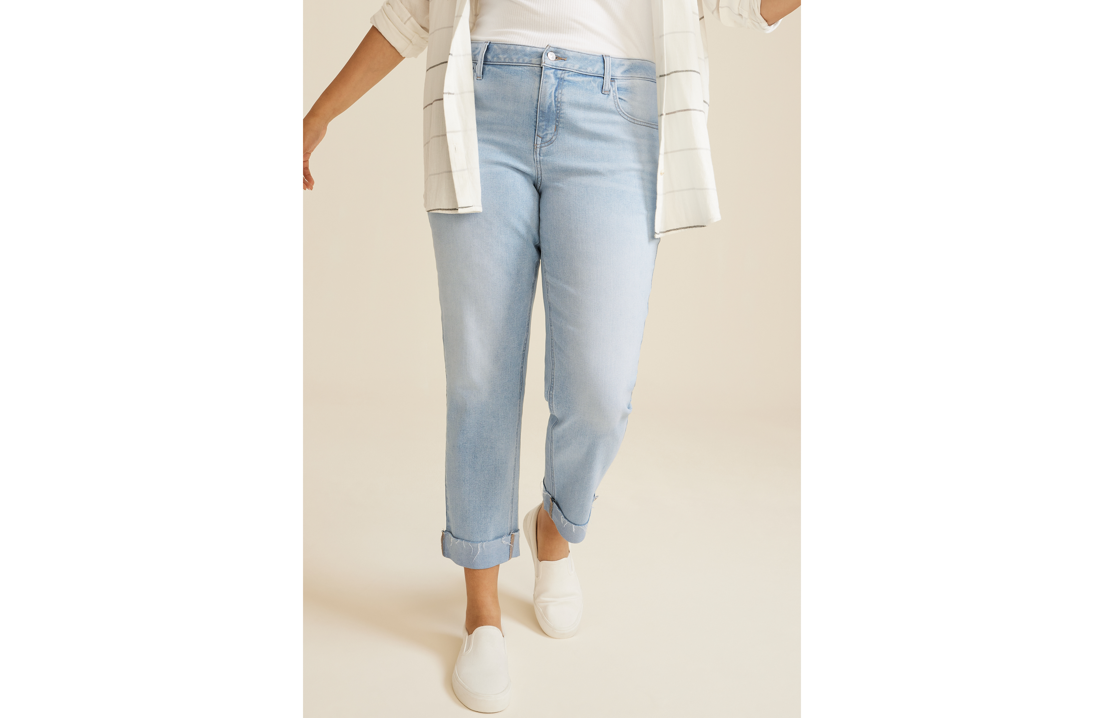 Plus m jeans by maurices™ Light Mid Rise Slim Straight Ankle Jean