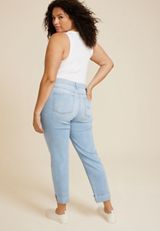 Plus Size m jeans by maurices&trade; Light Mid Rise Slim Straight Ankle Jean, C2806, small