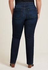 Plus Size m jeans by maurices&trade; Cool Comfort Crossover Pull On High Rise Barely Boot Jean, C258, small