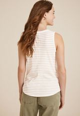 Henley Striped Tank Top, C5872, small