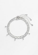 3 Pack Silver Anklets, C431, small