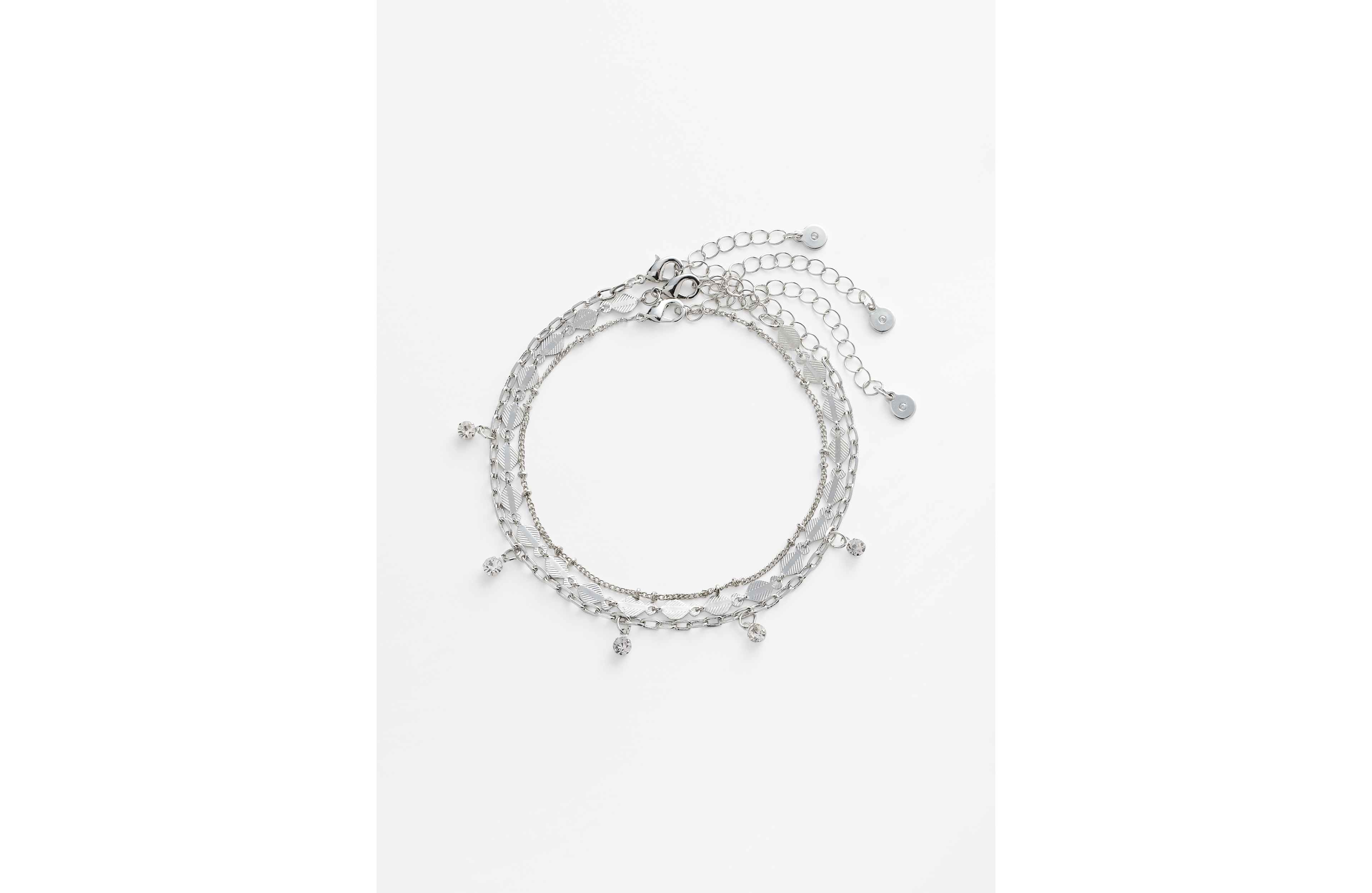 3 Pack Silver Anklets