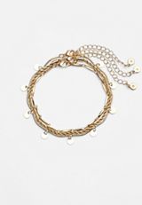 3 Pack Gold Anklets, C605, small