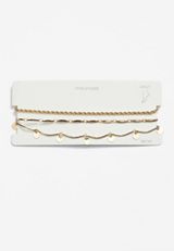 3 Pack Gold Anklets, C605, small