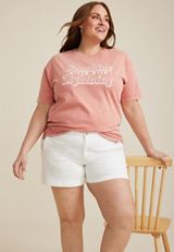 Plus Size Sunshine Mixed With Lightning Relaxed Fit Graphic Tee, C3343, small
