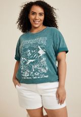 Plus Size Adventure Is Out There Relaxed Fit Graphic Tee, C3556, small