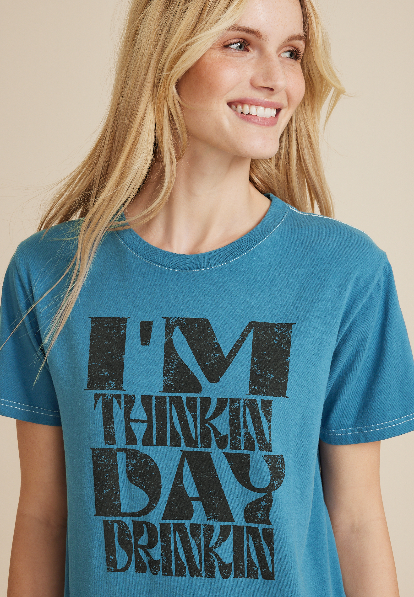 Day Drinkin Relaxed Fit Graphic Tee, C1149, large