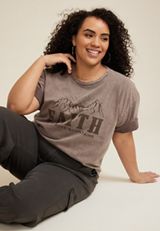 Plus Size Faith Can Move Mountains Relaxed Fit Graphic Tee, C2188, small