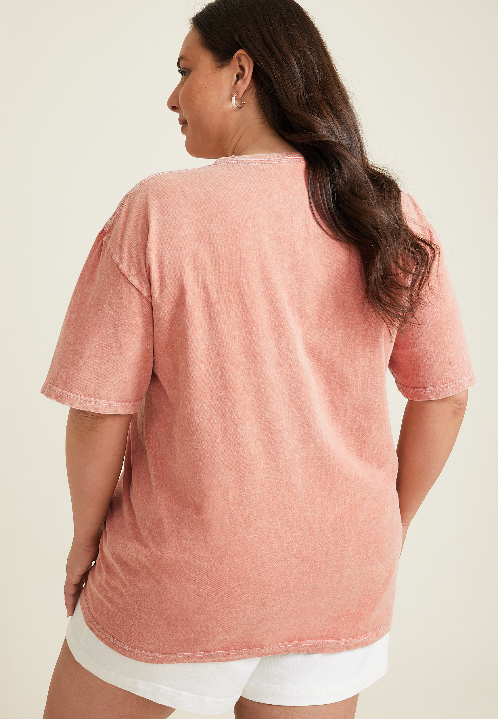 Plus Size Floral Skull Relaxed Fit Graphic Tee, C3343, large