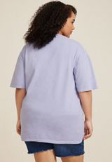 Plus Size Floral Peace Relaxed Fit Graphic Tee, C81, small
