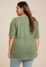 Plus Size Splatter Flower Relaxed Fit Graphic Tee, C2834, small