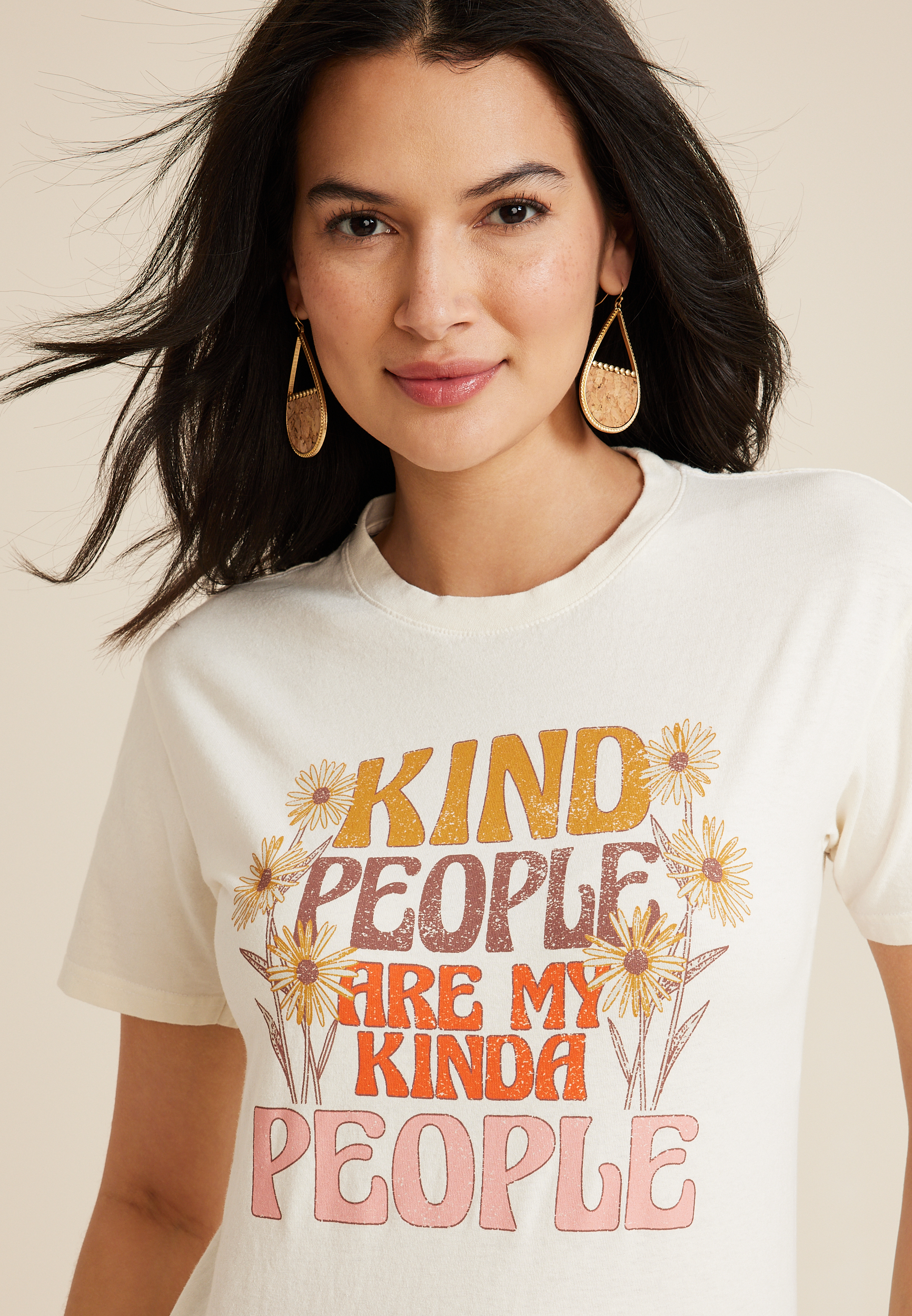 Kind People Are My Kinda People Relaxed Fit Graphic Tee, C2789, large