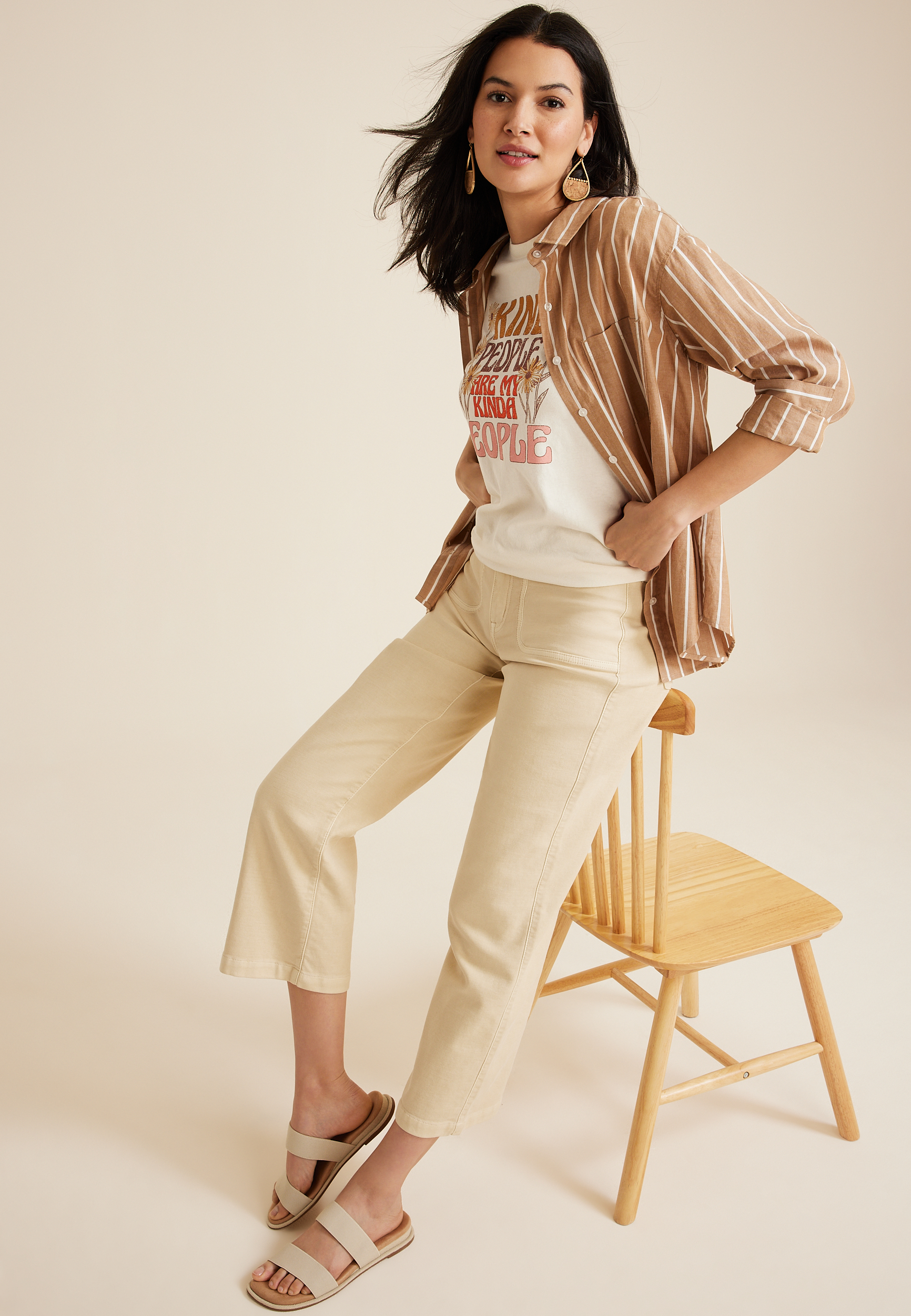 Kind People Are My Kinda People Relaxed Fit Graphic Tee, C2789, large