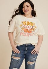 Plus Size Kind People Are My Kinda People Relaxed Fit Graphic Tee, C2789, small