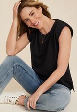 Padded Shoulder Tank Top, C106, small