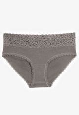 Simply Comfy Dark Heather Gray Cotton Hipster Panty, , small