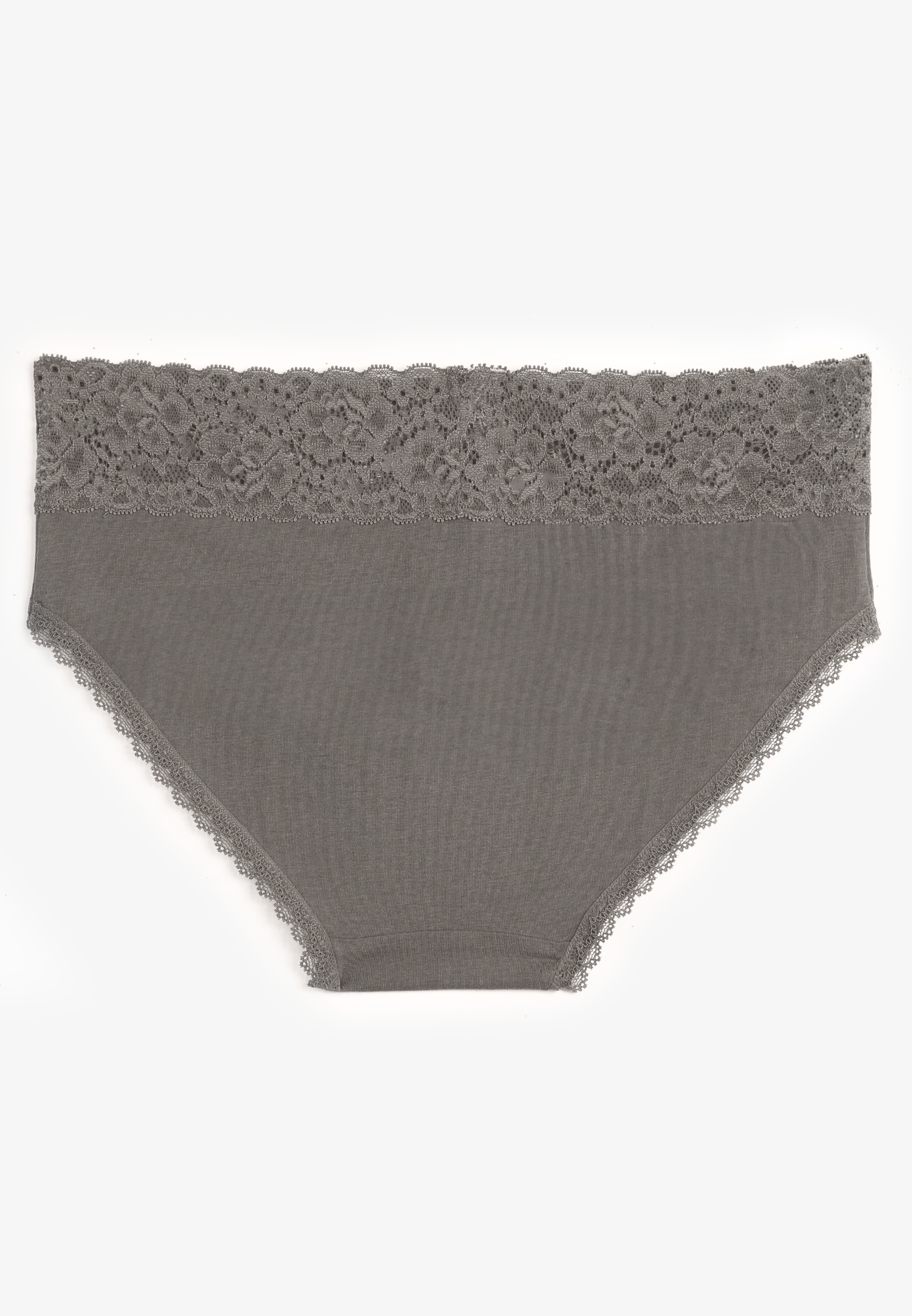 Simply Comfy Dark Heather Gray Cotton Hipster Panty, , large