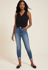 m jeans by maurices&trade; Dark High Rise Super Skinny Cropped Jean, C258, small