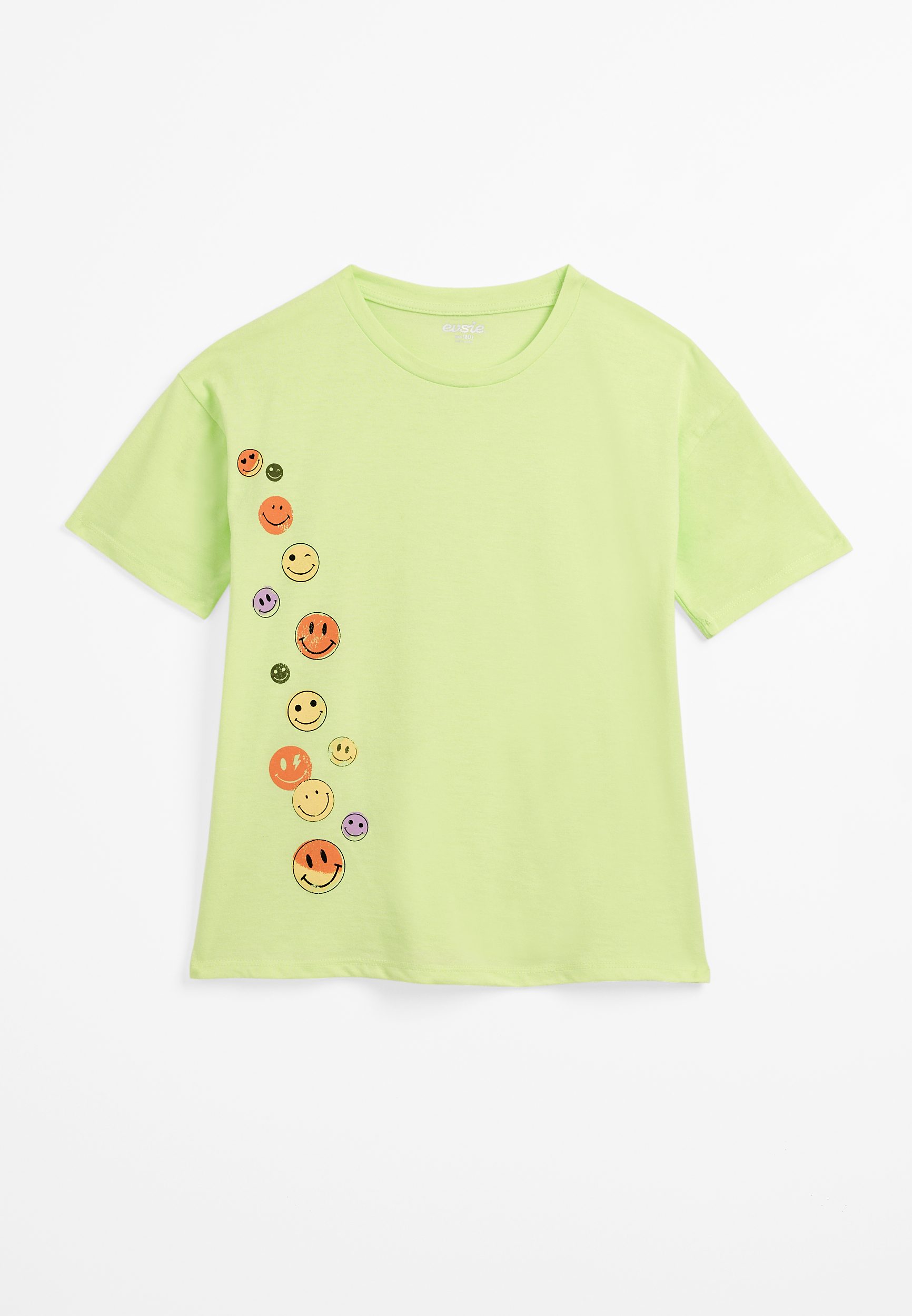 Girls Smiley Face Graphic Tee